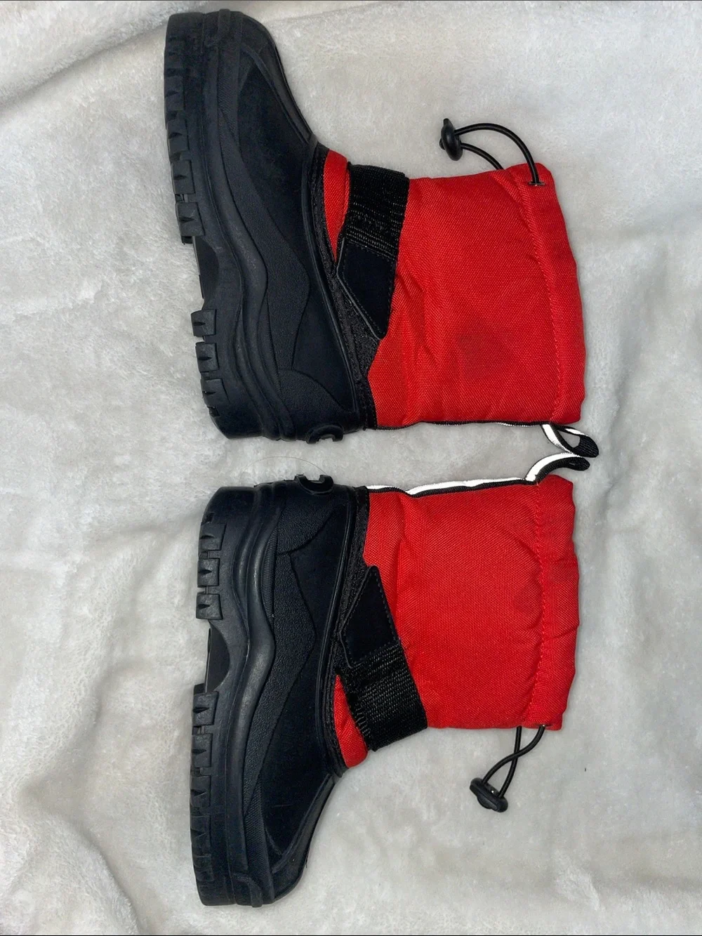Kids Waterproof Winter Boots - Red & Black
